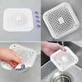 thumbnail image 4 of 2 Pack Drain Covers,Suction Cup Drain Sink Protector for Bathroom Shower Kitchen Bathtub/Kitchen/Bathroom-White, 4 of 9