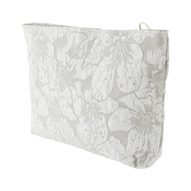 1 Pc Bolsa de Cosméticos de Bordado para Mujeres para Actividades al Aire Libre Viaje de Negocios Lona Gris