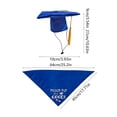 thumbnail image 3 of 2026 Pet Graduation Outfit Set,Graduation Cap and Triangles Bandana,Photography Props Dogs Cats Grade Outfits for Pets Party Dress Costume,Blue, 3 of 7