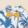 thumbnail image 4 of GYRATEDREAM Baby Boy Summer Outfits Infant Clothes Short Sleeve Bow Tie Romper Suspenders Pants Set, 4 of 9