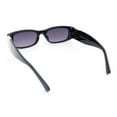 thumbnail image 6 of Womens Metal Pyramid Jewel Hinge Narrow Rectangle Retro Chic Plastic Sunglasses Black - Smoke, 6 of 6