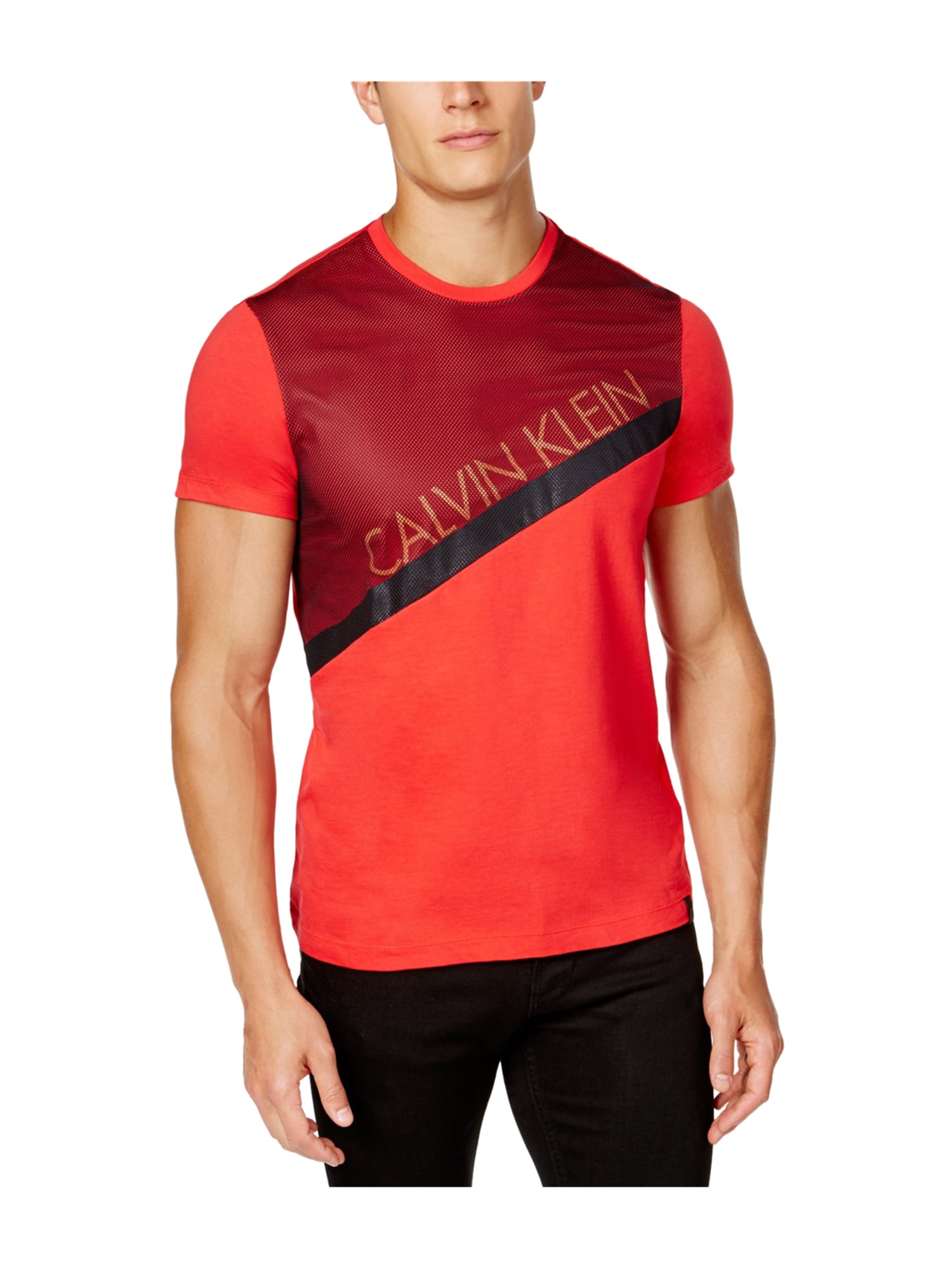 Calvin Klein - Calvin Klein Mens Panel Graphic T-Shirt - Walmart.com ...