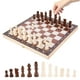 thumbnail image 2 of Juego de ajedrez de madera plegable Juego de tablero de ajedrez magnético con interior yeacher tablero de ajedrez, 2 of 7
