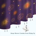 thumbnail image 6 of Purple Sun Star Circle Pattern Shower Curtain 84"x72" ,Bathroom Decorative Shower Curtains Set with 12 Hooks,Modern Waterproof Washable Shower Curtain, 6 of 6