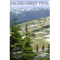 thumbnail image 4 of Wrightwood, California, Pacific Crest Trail and Hikers, Rubber Stamp (1000 Piece Puzzle, Size 19x27, Challenging Jigsaw Puzzle for Adults and Family, Made in USA), 4 of 4