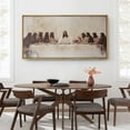 thumbnail image 4 of Large Framed Canvas Print The Last Supper Wall Art Decorative Ready to Hang Painting for Living room Bedroom - 60"x30" Natural Frame, 4 of 7