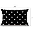 thumbnail image 3 of Polka Dot Pillow Cover Farmhouse Vintage Black White Spot Decorations Cushion Case for Sofa Couch Cotton Linen 12x20 Inches, 3 of 6