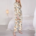 thumbnail image 3 of Daiia Shiba Head Face for Women's Long-Sleeved Pajama Set – Soft & Comfortable Sleepwear Button-Up Pajamas Cozy Lounge Wear-Small, 3 of 7