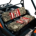 thumbnail image 2 of ZIATUBLES 2-Pack Waterproof UTV Seat Covers for Kawasaki Mule (2001-2023, 2025), Scratch Wear Resistance Front Seat Protective Set with Easy Installation, Deer Flag Camo Hunting Forest Print, 2 of 8