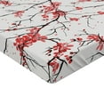 thumbnail image 2 of Ambesonne Flower Fitted Sheet 2 Pcs Set, Windy April Weather, King, Coral Black, 2 of 3