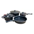 thumbnail image 1 of Juego Batería Cocina 7pzas Olla Sarten Acero Al carbono negro VBG SQL-A23HH0337602, 1 of 6