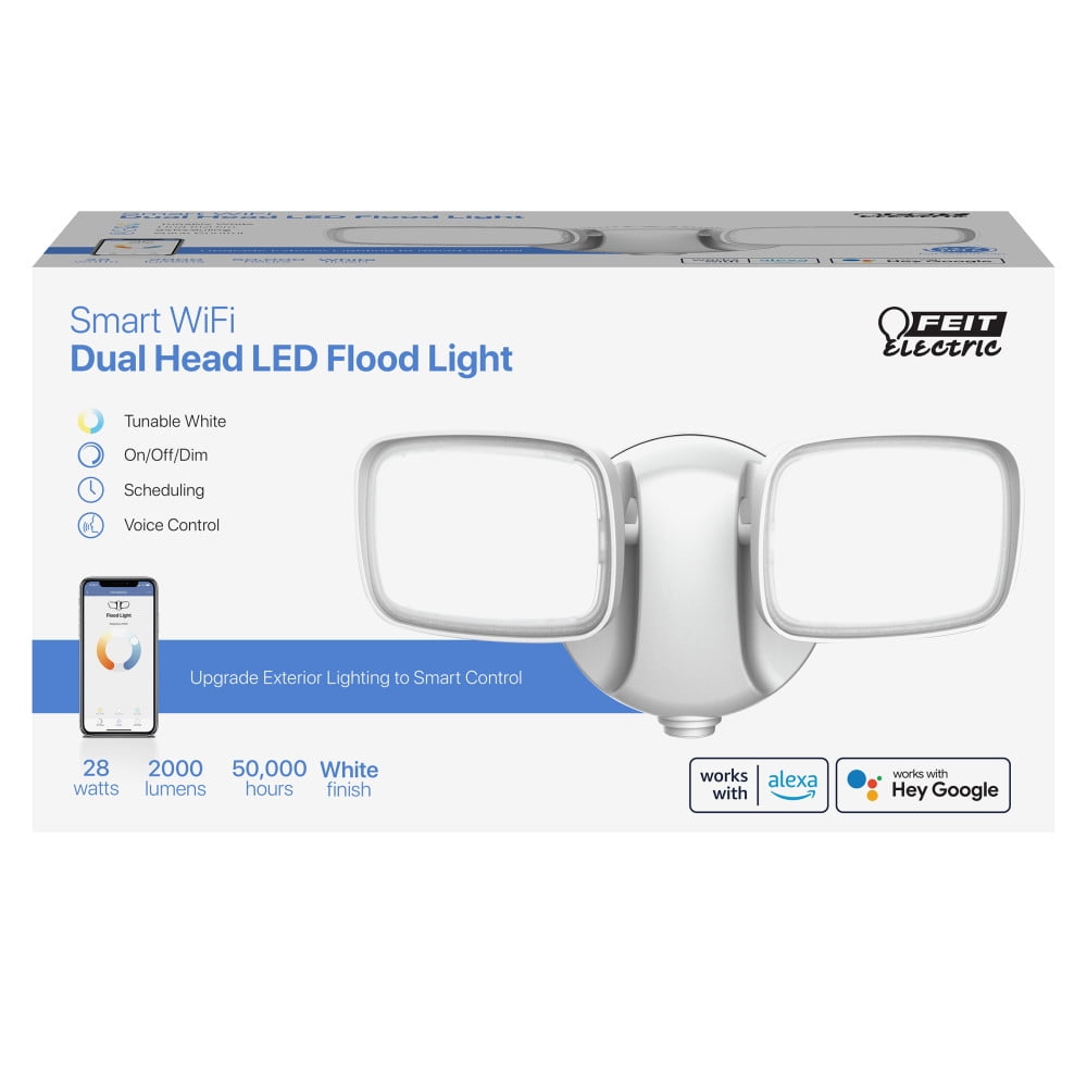 Open Feit Electric LED Flood Light Security Camera WiFi Enable Alexa Google Siri 