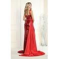 thumbnail image 2 of Women's Royal Blue Queen RQ7964 Anne Neckline Sequin Prom 2026 Dress Red 18, 2 of 4