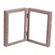 thumbnail image 2 of Decoraciones navideñas Fiudx para interiores Marco de fotos plegable doble de madera con vidrio HD, 2 of 6