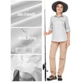 thumbnail image 6 of Women'S Long Sleeve Sun Protection Shirts Fishing Hiking Light Gray S, 6 of 7