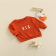 thumbnail image 3 of EIMELI Toddler Baby Boy Girl Letter Print Sweatshirt Long Sleeve Pullover Sweater Tops Brother Sister Matching Clothes Beige Bubba 3-4 Years, 3 of 7