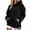 Black, variant on Kezqiaxn Women's Long Sleeve Hoodie with Pockets Fall Casual Side Slit Pullover Sweatshirt for Women Fashion Clothing Black S