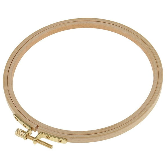 EHJRE Wooden Embroidery Hoop with Screw for Tapestry Cross-stitch 18cm
