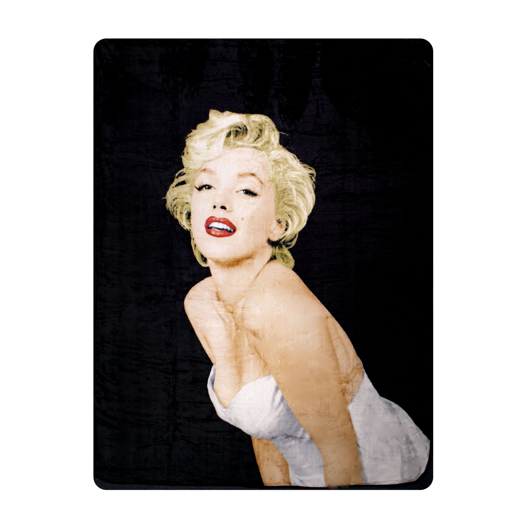 Marilyn Monroe White Dress - Queen Blanket - 79\"x 95\" - Special Edition Faux Fur Blanket For Beds, Sofa, Couch, Picnic, Camping