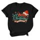 thumbnail image 1 of Gibobby Camisas de Navidad para mujer Blusa con manga de sudadera Blusa informal con estampado corto para mujer Blusa para mujer(Negro,G), 1 of 5