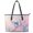 Butterflies Cherry Blossoms, variant on POLERO Hummingbirds Hibiscus Flowers Casual Tote Bag, PU Leather Handbag Zipper Saddle Handbag for Shopping Work