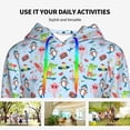 thumbnail image 4 of Wukai Cartoon Animals Print Womens Hoodies Fleece Sweatshirts Long Sleeve Sweaters Pullover Fall Outfits Winter Clothes-Small, 4 of 7