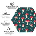 thumbnail image 3 of Yiaed Amanita Mushroom Print Leather Coasters for Drinks - Cup Coasters Coffee Table Kitchen Table Bar, Home & Office Gifts Handmade Drink Coasters-Hexagon, 3 of 6