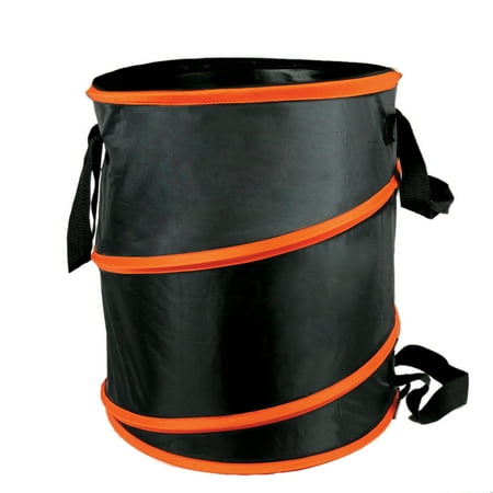 Camp Kitchen Organizer The Elixir Deco Multipurpose 10 Gallon Garden Organizer Camping Trash Bag Foldable Premium Storage Automatic Instant Pop-up Light Portable Hamper ()
