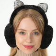 thumbnail image 2 of Cache-oreilles Pliables, Design Oreilles de Chat, Cache-Oreilles d'Hiver, Cache-Oreilles Extérieurs, Cache-Oreilles Pailletés, 2 of 2