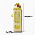 thumbnail image 7 of Sports Water Bottle with Straw, Small Square Leakproof Water Bottle, Bounce Cap Portable Cup for Gym Fitness Outdoor School (Yellow), 7 of 7
