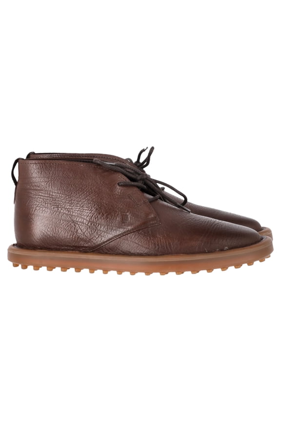 Pre-Owned Tod's Lace-Up Desert Boots in Brown Leather