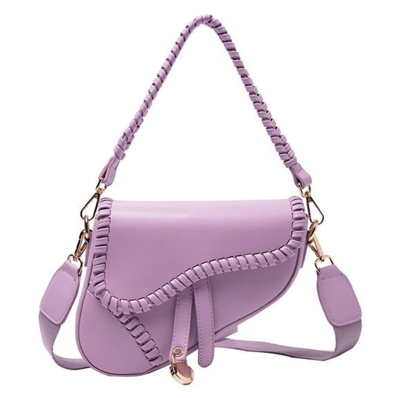 Small Saddle Shoulder Bag for Women Crossbody Satchel Clutch Purse Genuine Leather for Casual Looks