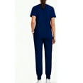 thumbnail image 3 of Resivox Women Scrubs Sets Plus Size Nursing Top Petite V Neck Scrub Tops and Pants Scrub Set Medical Scrub Sets Scrubs for Tall Women Navy XL, 3 of 4