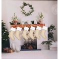 thumbnail image 2 of 18" Burlap Christmas Stockings for Holiday Decor Plain (7), 2 of 3