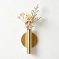 thumbnail image 6 of Gold Metal Tube Wall Vase – Set of 1, Modern Hanging Flower Holder for Dried/Faux Plants, Living Room Bedroom Office Art Decor, Easy Mount, 6 of 6