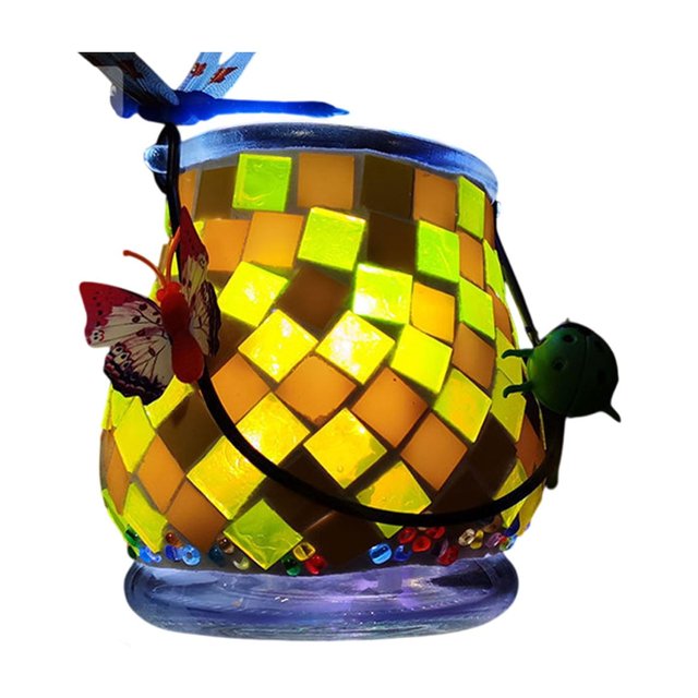 Tarro de dulces iluminado de Halloween con luces (10 piezas, incluye material), hecho a mano, rompecabezas para padres e hijos, regalo de cristal brillante, contiene 30 ml de adhesivo.