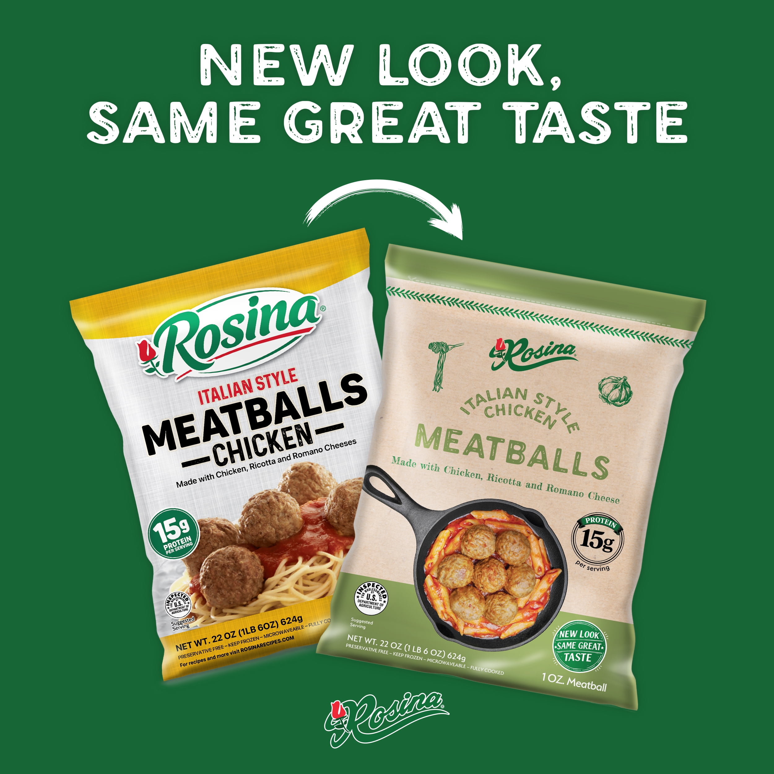 Rosina Chicken Meatballs, 22 oz Bag (Frozen)