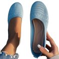thumbnail image 4 of Women Casual Shoes Knitted Trainers Ballet Shoes Flat Footwear Non Breathable Style For Women Everyday Casual Wear ,Us Size:6.5, 4 of 9