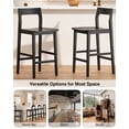thumbnail image 5 of Joyyskill Wood Bar Stools Set of 4, Counter Height Barstools Armless Farmhouse Wooden Bar Dining Chairs with Solid Wood Legs, Black, 5 of 5