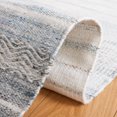 thumbnail image 5 of SAFAVIEH Kilim Mckayla Striped Polyester Area Rug, Ivory/Light Blue, 4' x 6', 5 of 8