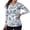 Blue Toile De Jouy Boat House, variant on Xoenoiee Pink Ribbon Heart Floral Print V-Neck Golf Polo Shirts Breast Cancer Awareness Long Sleeve UPF 50 Tunic Top Moisture Wicking Lightweight Casual Work Tennis Shirts Golf Apparel, XS