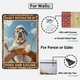 thumbnail image 3 of Vintage Metal Sign Easily Distracted By Dogs And Sailing Wall Art Decor Aluminum Poster 8x12 Inch for Home Kitchen Bar Gym Office Nautical Theme Funny Dog Captain Hat Ship Wheel Retro Plaque, 3 of 8