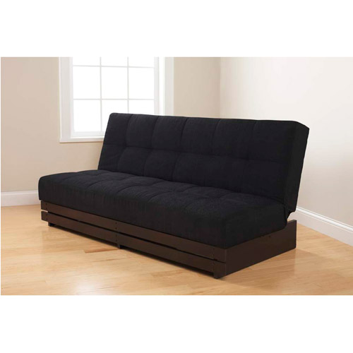 Mainstays Convertible Futon Sofa Bed, Black Microfiber with Wood Base Walmart.com Mainstays Convertible Futon Sofa Bed, Black Microfiber with Wood Base Walmart.com