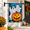 Halloween Ghost-28"x40", variant on Grateful Heart 28"x40" Outdoor Thanksgiving House Flag with Turkey Design