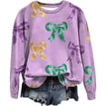 thumbnail image 3 of Mardi Gras 2026 Chandails en Molleton pour Femmes Tendance Manches Longues Col Rond Décontracté Carnaval Graphique Chandail en Molleton Pulls pour Femmes, 3 of 3
