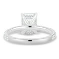 thumbnail image 4 of ESTE ORIGIN 3Ct Emerald Cut Moissanite Solitaire Engagement Ring - Hidden Halo & Pave Band in 14K White Gold Emerald Ring for Women is available in US 6., 4 of 8