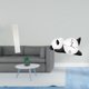 thumbnail image 2 of Pantalla de lámpara de pie con diseño de panda para sala de estar, moderna y bonita, con práctico y resistente reloj de pared decorativo., 2 of 8