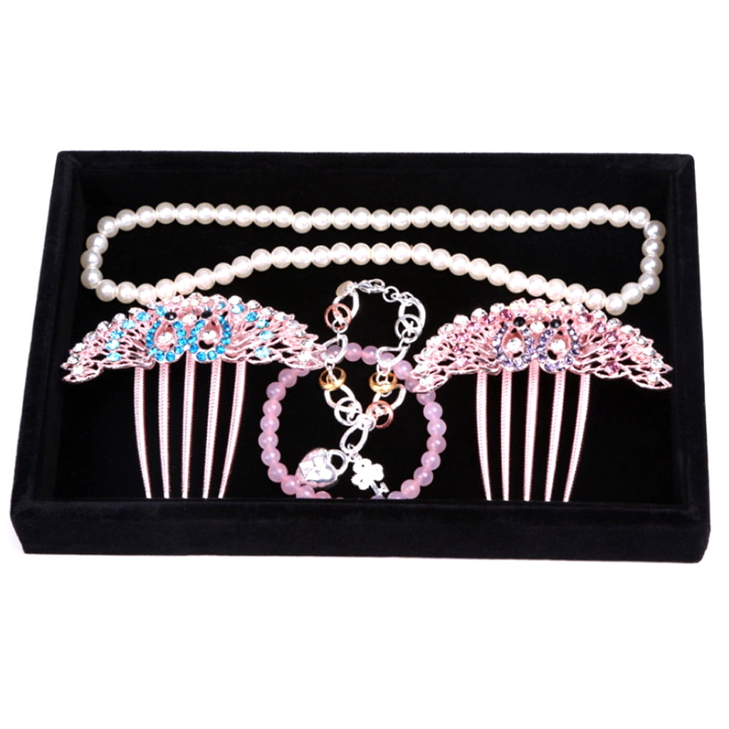 Shop Display Tray Grey Elegant Jewelry Necklace Bacelet Display Tray 