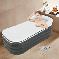 4-Layer Inflatable Bathtub with Fast Inflation & Insulation - Portable PVC Spa for Home & Outdoor Use, 220 Lbs Capacity