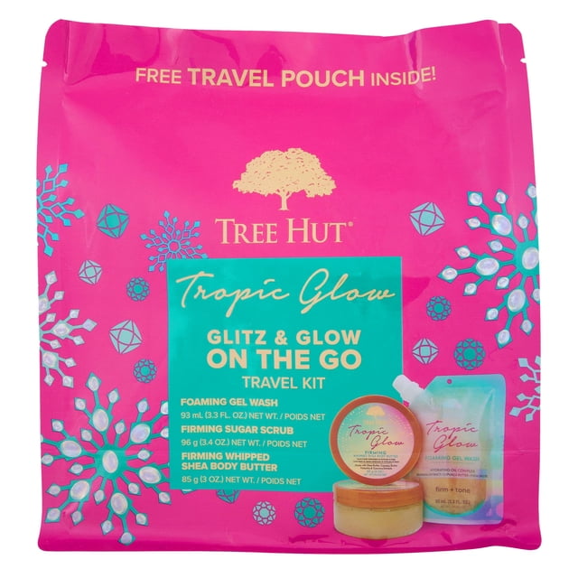 Kit de viaje Tree Hut Glitz & Glow Tropic Glow Set de regalo